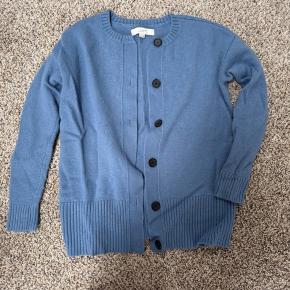 LOFT Blue Knit Cardigan - Picture 1 of 4
